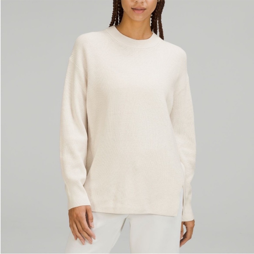 Lululemon Merino Wool-Blend Ribbed Crewneck Sweater